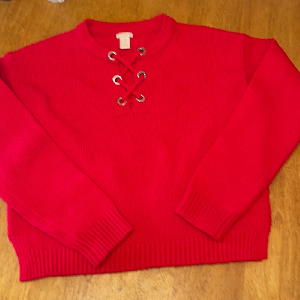 Forever 21 Red  lipstick sweater
